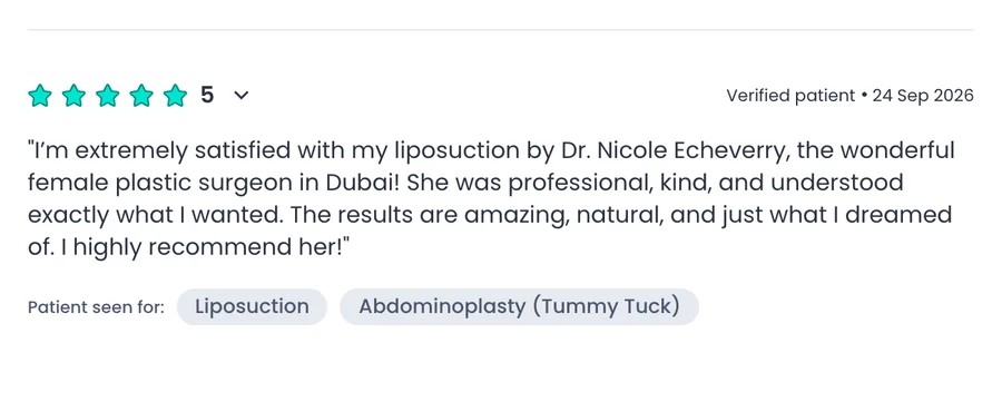 Verified Doctify review of Dr. Nycole Echeverry