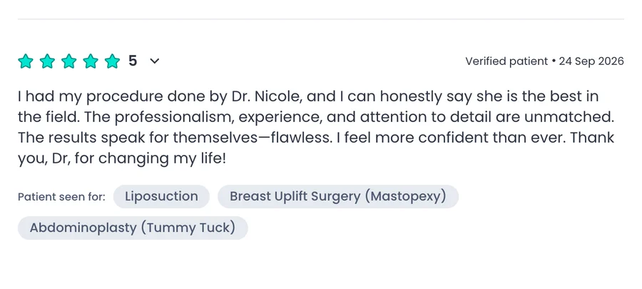Verified Doctify review of Dr. Nycole Echeverry
