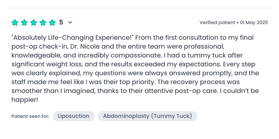 Verified Doctify review of Dr. Nycole Echeverry