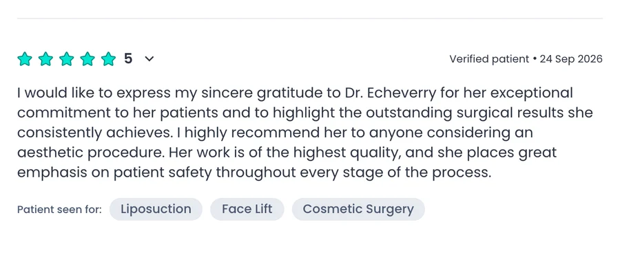 Verified Doctify review of Dr. Nycole Echeverry